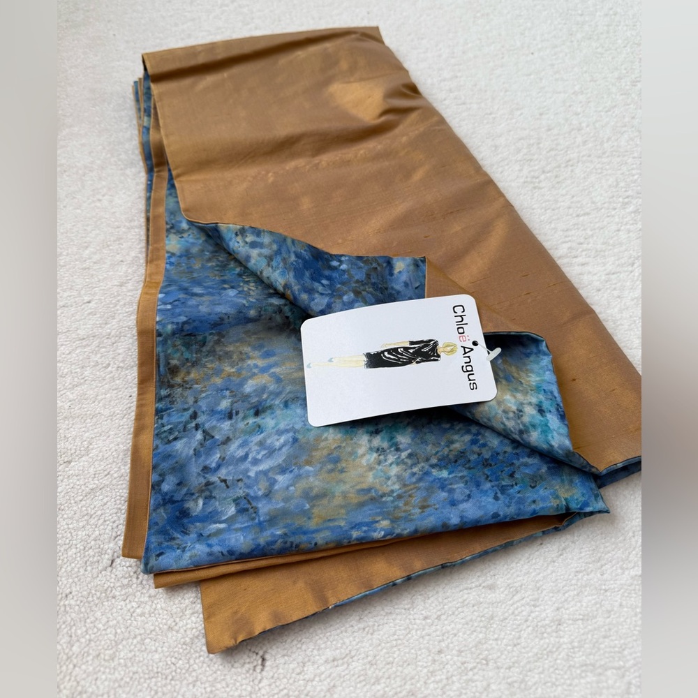 Blue and Copper Scarf
